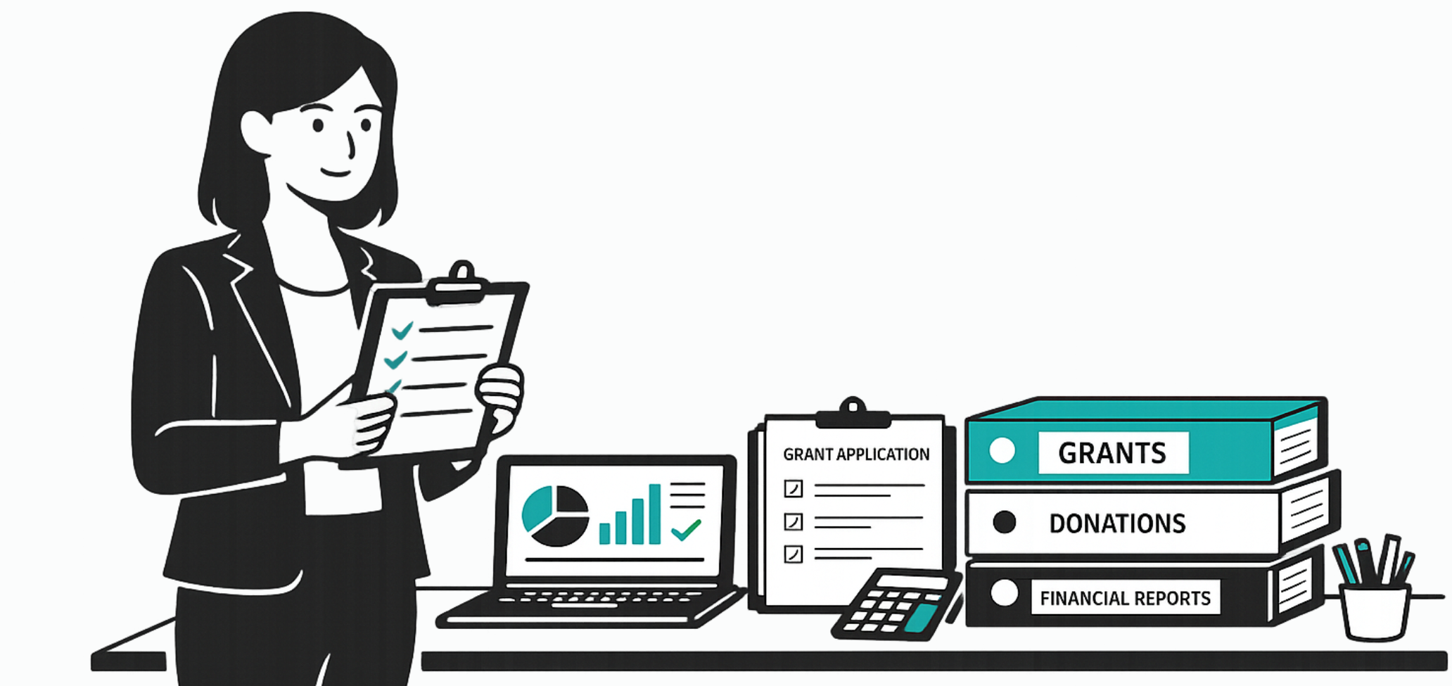 grant application bookkeeping illustration