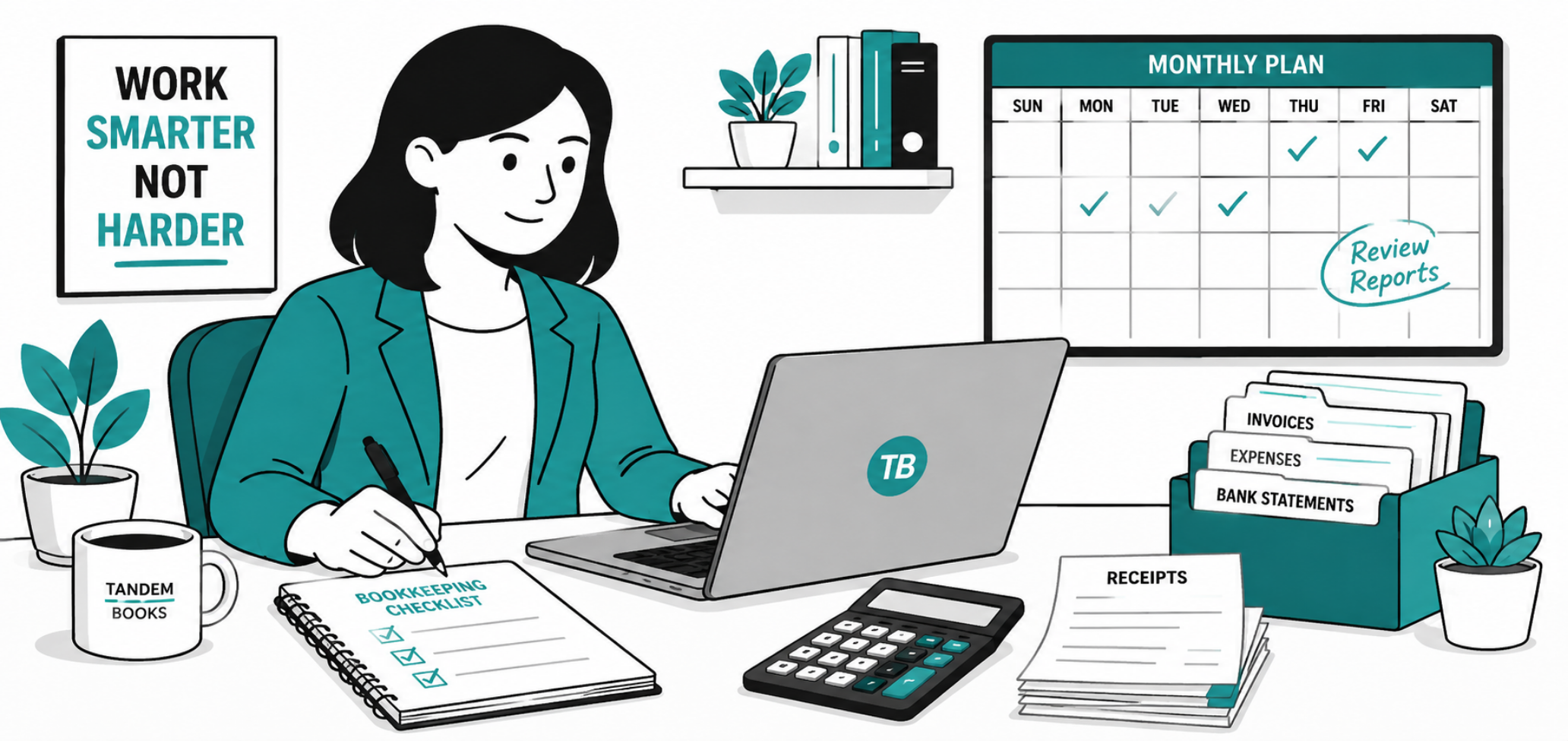 monthly bookkeeping plan illustration