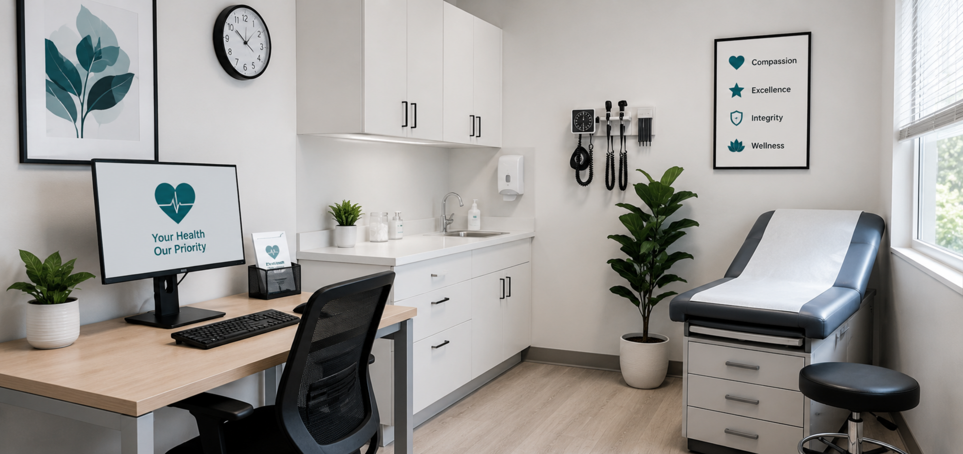 A modern clinic examination room